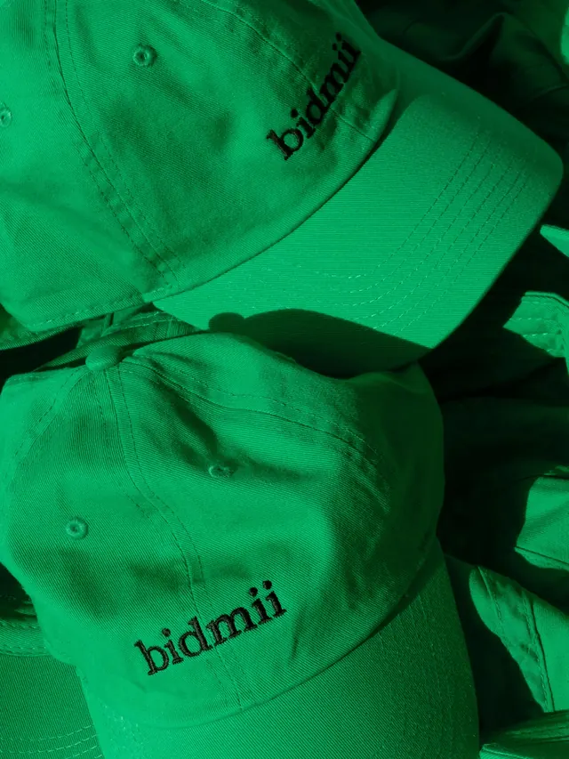 Bidmii brand merchandise photography, photographic, minimalist, vibrant