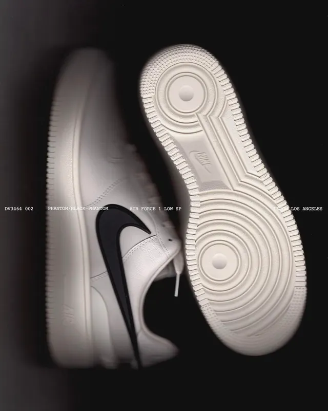 Phantom Air Force 1 shoe product detail, photographic, minimal, monochrome