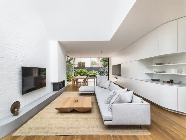 Architectural Interior or Space Design Rendering, photographic, minimal, warm