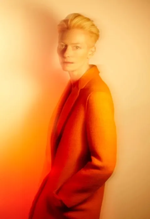 Studio Portrait Lighting Study, photographic, editorial, warm
