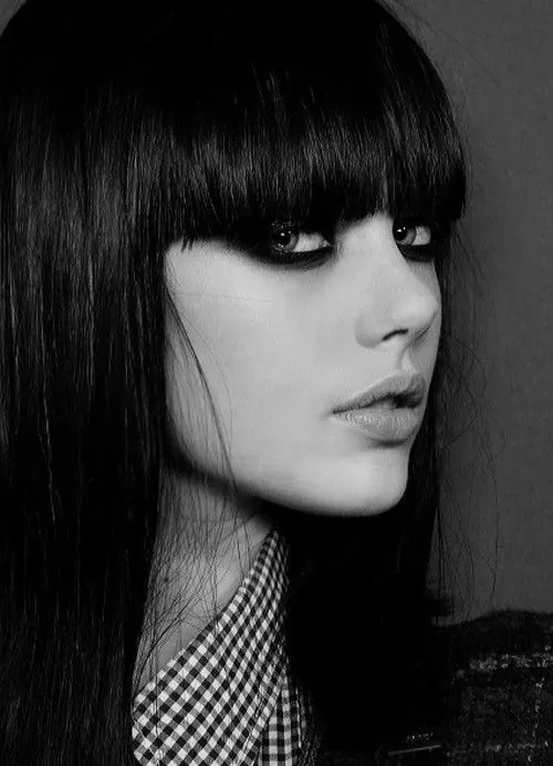 Classic monochrome beauty portrait with bold shadow, photographic, minimal, monochrome