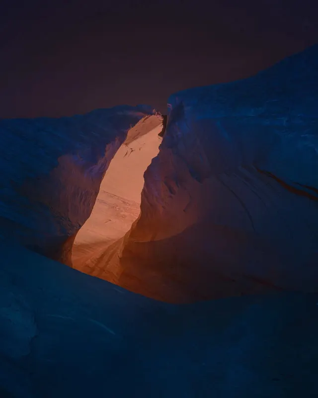 Canyon Landscape with Warm Light, photographic, gradient-heavy, warm