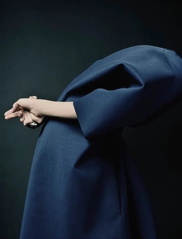 State of the state fashion portrait, photographic, minimal, dark