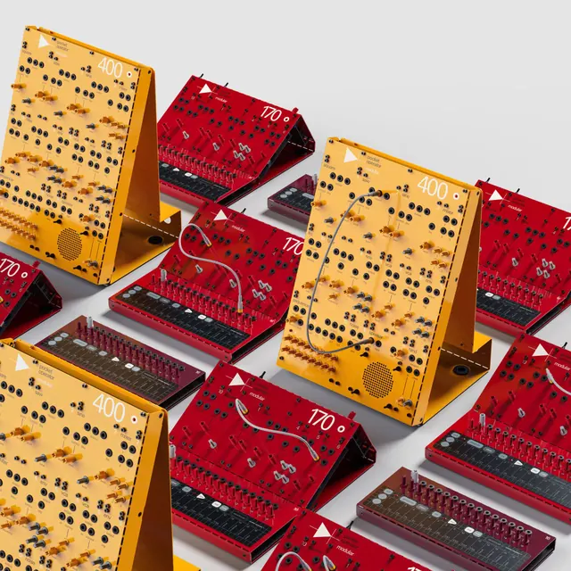 Teenage Engineering Pocket Operator synthesizers, technical, playful, warm