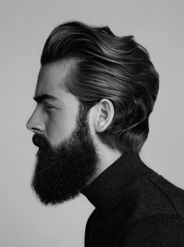 Portrait photography with styled hair, photographic, minimal, monochrome