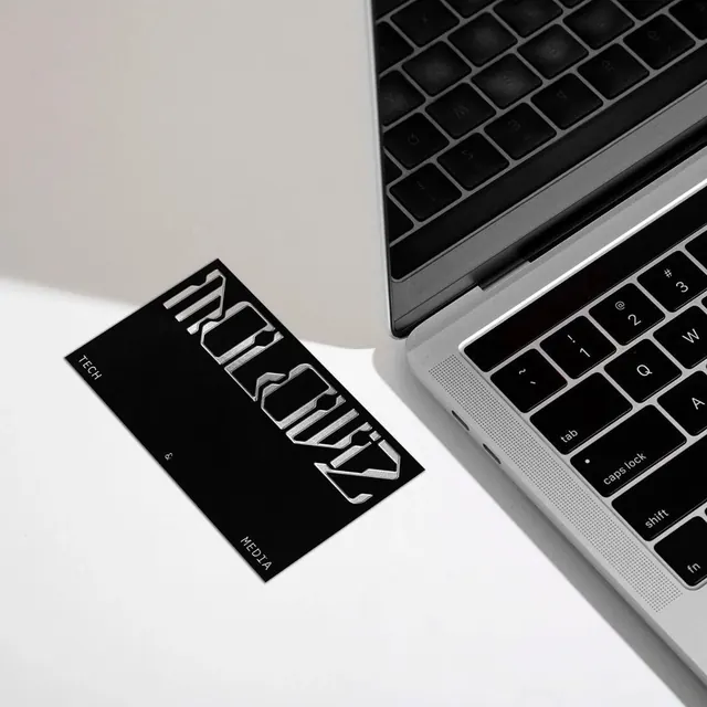 Dark product card with laptop, minimal, monochrome, monochrome
