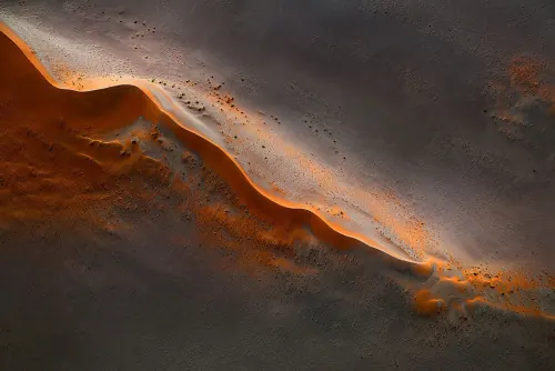 Rusty erosion texture, photographic, abstract, warm