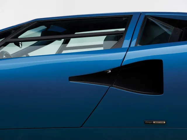 Bertone Lamborghini Countach side detail, geometric, minimalist, dark