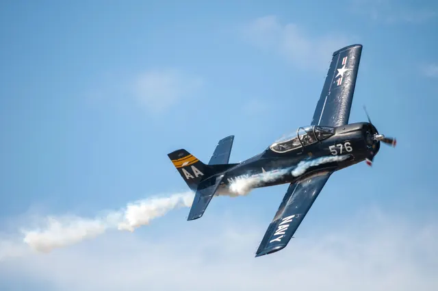 Navy aerobatic aircraft in flight, photographic, technical, cool
