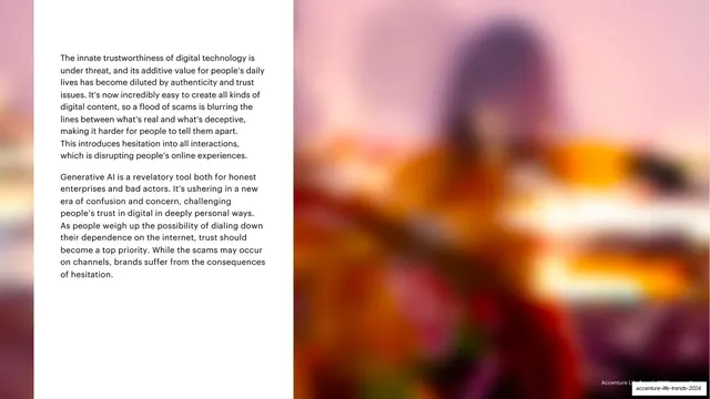 Hesitation from distrust and generative AI