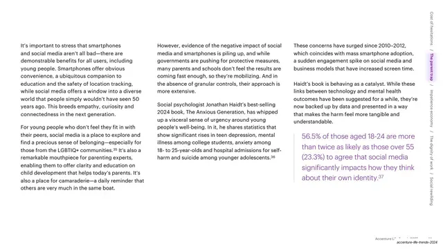 Research and evidence three-column text page