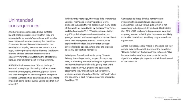 Unintended consequences three-column text page