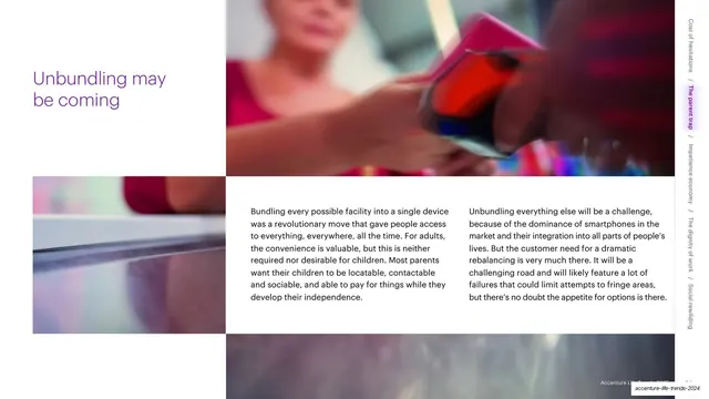 Unbundling may be coming statement and photo grid page