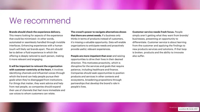 Trend 3 recommendations three-column, editorial, minimal, light