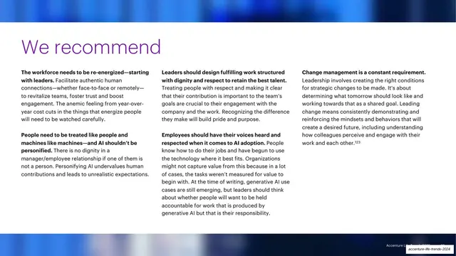 We recommend three-column recommendations slide