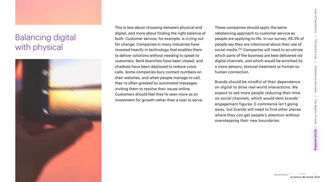 Balancing digital with physical text slide
