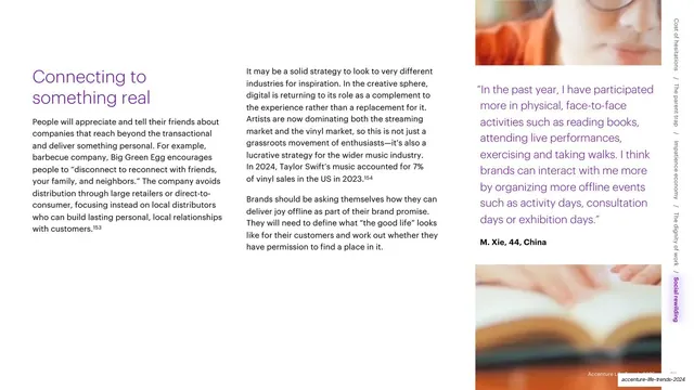 Connecting to something real text-and-quote slide