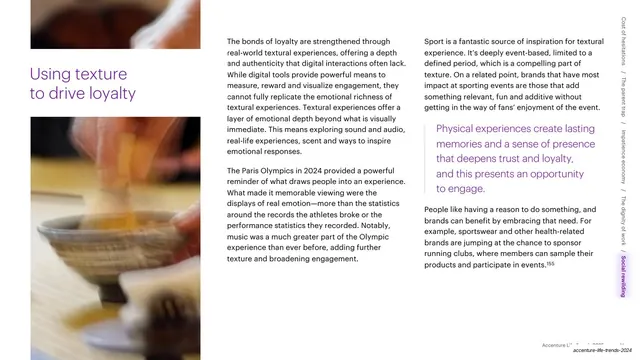 Using texture to drive loyalty text-and-quote slide