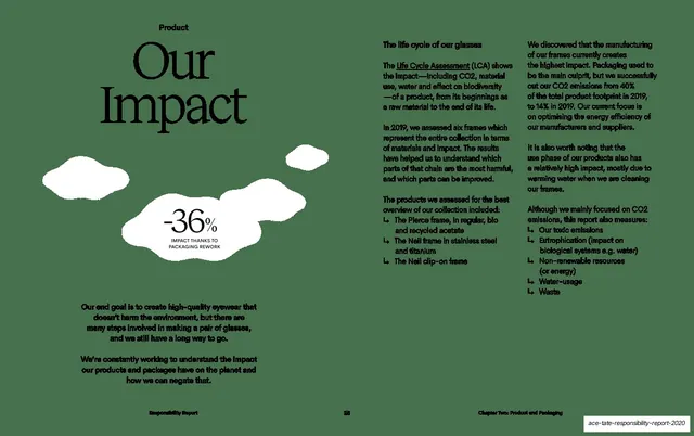 Product Our Impact, life cycle assessment