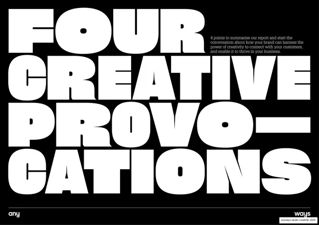Four Creative Provocations poster