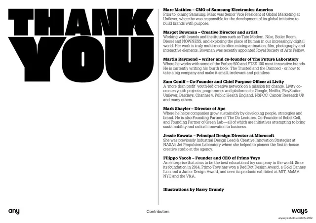 Thank You contributors