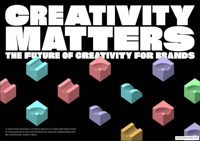 Anyways Creativity Matters 2024, editorial, brutalist, dark