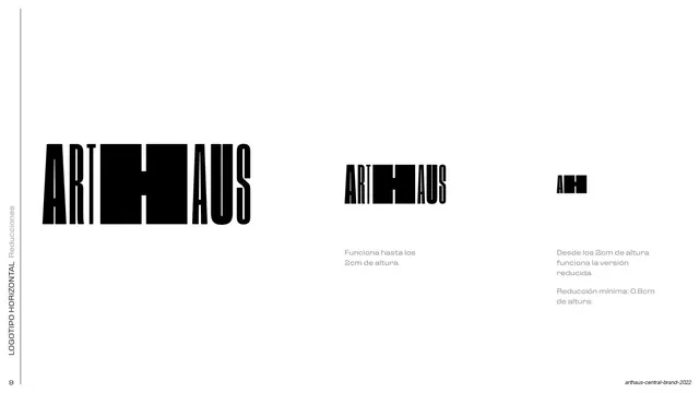 Horizontal logotype reductions