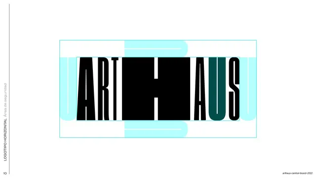 Horizontal logotype safe area, swiss, minimal, light