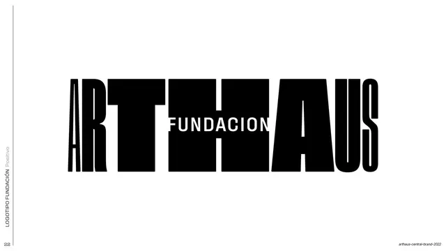 ARTHAUS Fundacion logotype positive, editorial, minimal, light