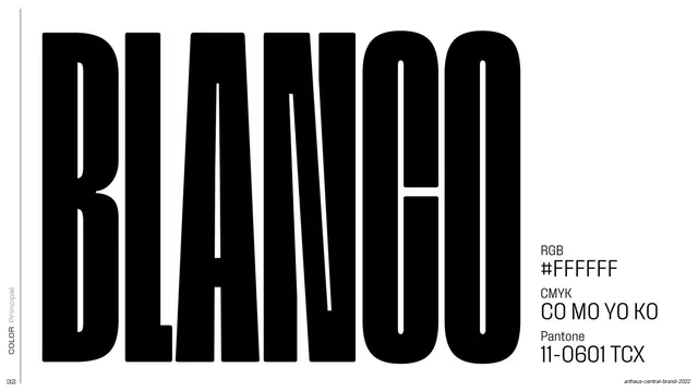 ARTHAUS white color spec (Blanco), editorial, swiss, light