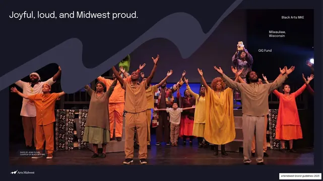 Joyful loud and Midwest proud statement, photographic, editorial, dark