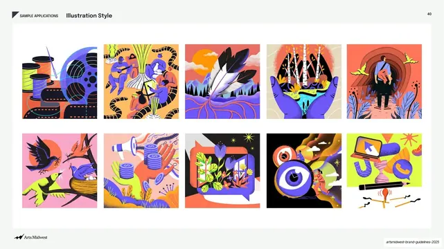 Illustration style grid