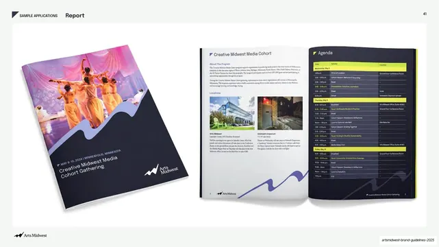 Program report and agenda mockup