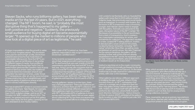 Editorial feature spread (bitforms gallery)