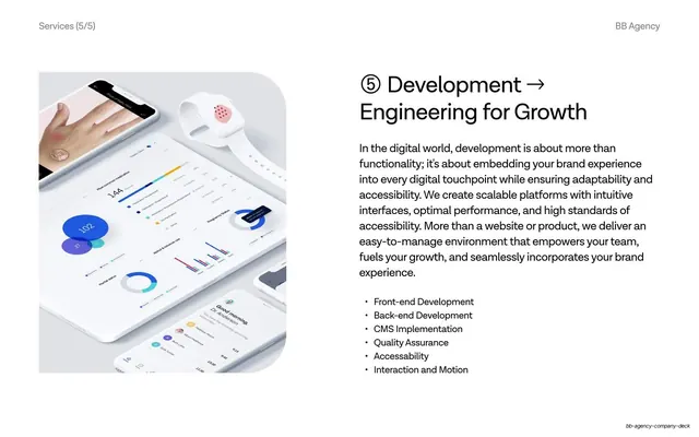 Development service, engineering for growth