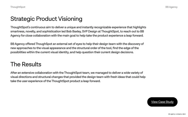 ThoughtSpot strategic product visioning results