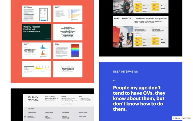 CVMaker research findings and user-interview pull-quote