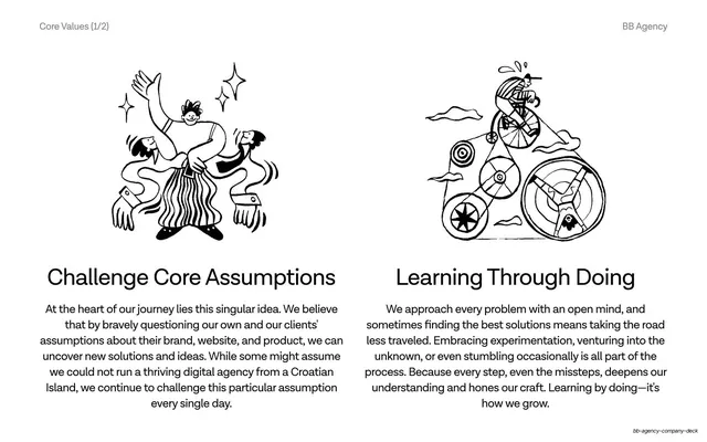 Core Values 1 of 2 illustrated two-column