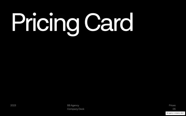 Pricing Card section divider