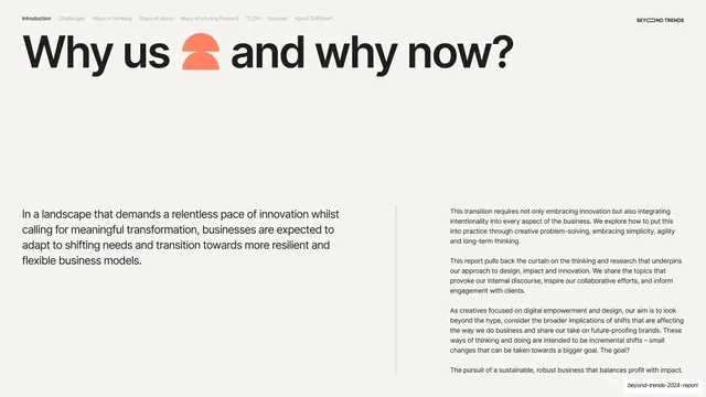 Why us and why now intro