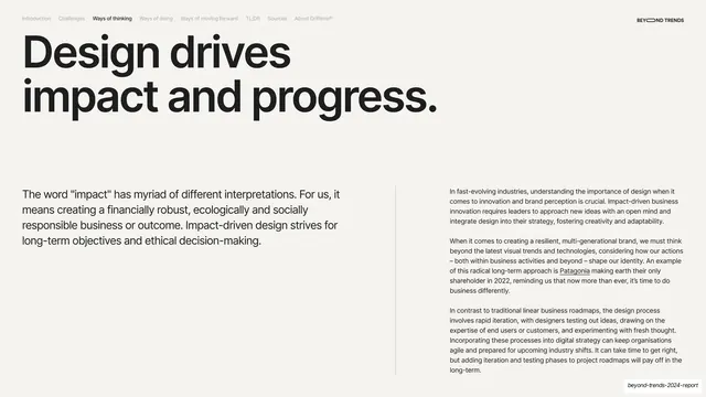Design drives impact and progress