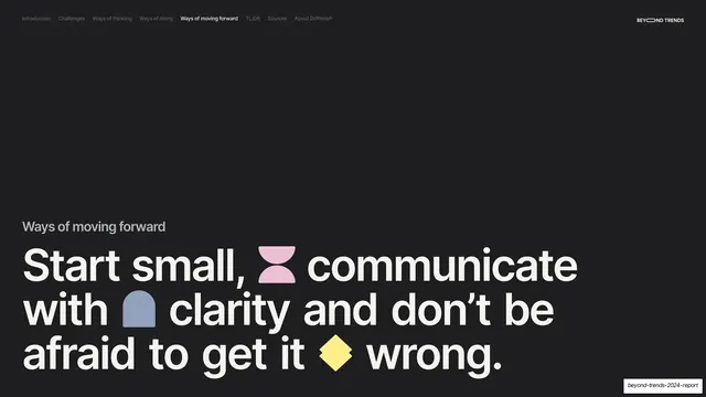 Start small and communicate with clarity divider