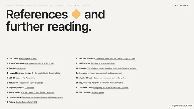 References and further reading