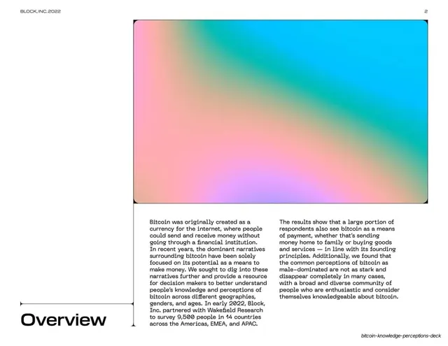 Overview intro with iridescent gradient panel, light-mode, editorial, light