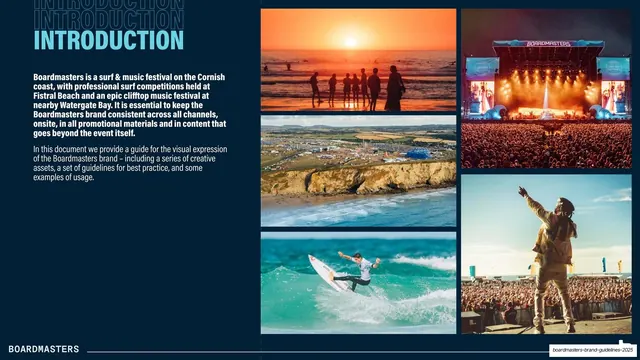 Introduction with photo grid, photographic, editorial, dark