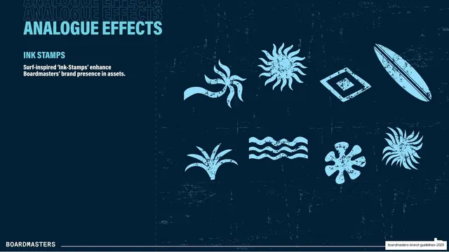 Analogue effects - ink stamps, illustrated, editorial, dark