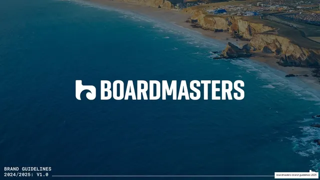 Boardmasters Brand Guidelines 2024/2025, dark-mode, editorial, dark