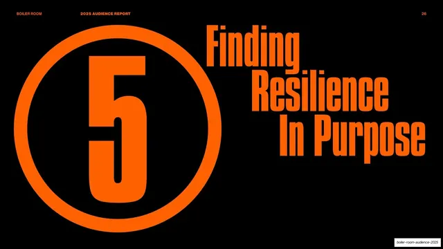 Section 5 divider Finding Resilience In Purpose, editorial, dark-mode, dark