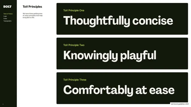 Three tone of voice principles