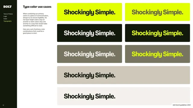 Type color use cases